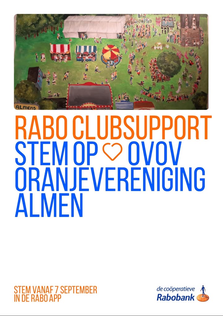 Stem op Oranjevereniging Almen ( Almens feest ) tijdens de actie Rabo ClubSupport!!